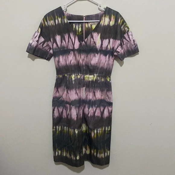 Lela Rose Multi Pink Cotton Dress 2 - Picture 3 of 7